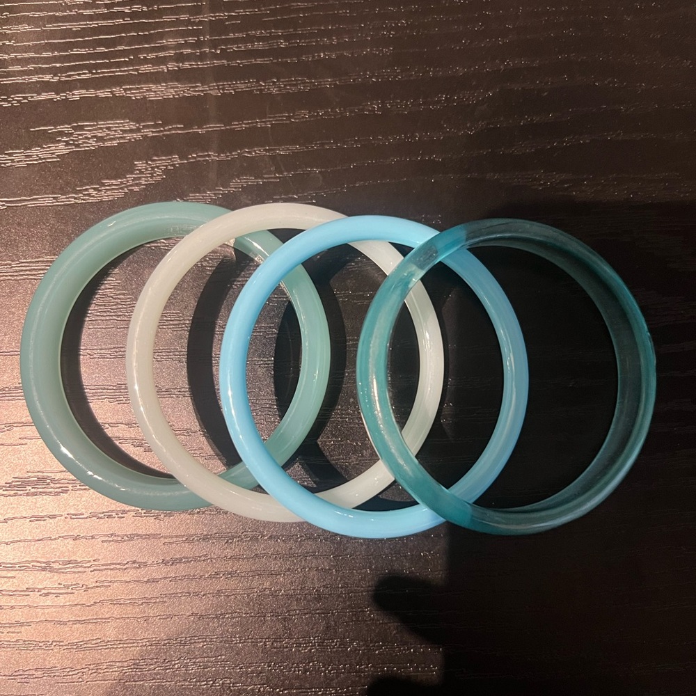 Set of 4 Blue Bangles